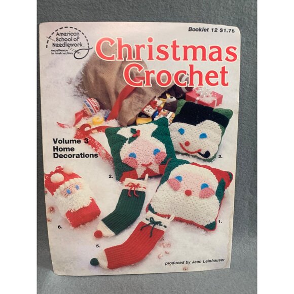 American School Of Needlework Christmas Crochet Booklets Vol 3 Home Decorations - Picture 2 of 2